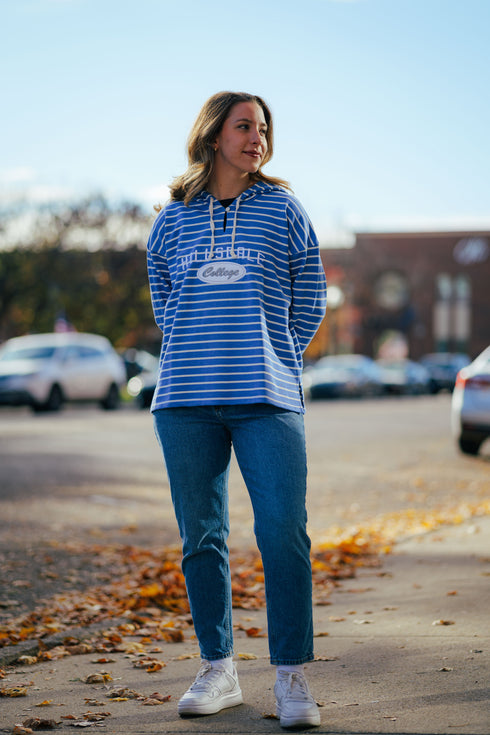 Big Cotton Striped Hoodie