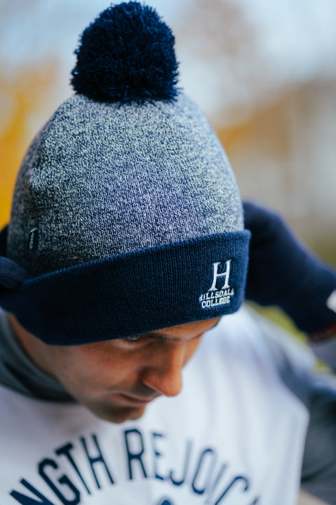 Navy Blue Marled Winter Hat