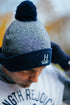 Navy Blue Marled Winter Hat