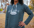 Big Cotton Striped Hoodie