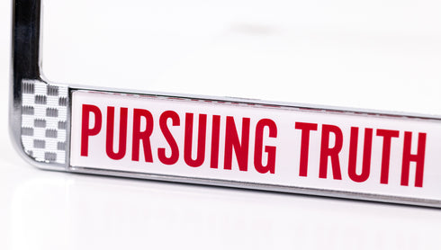 Pursuing Truth Defending Liberty License Plate