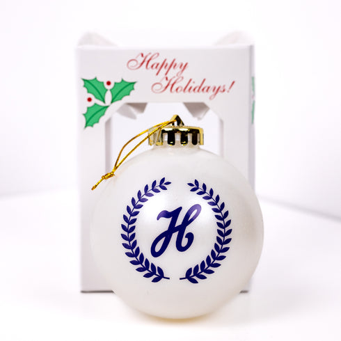 Wreathed H Ornament