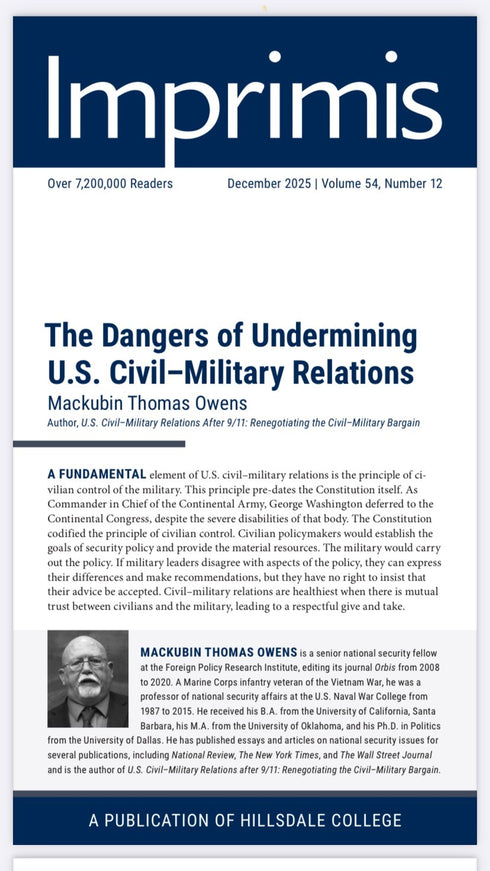 The Dangers of Undermining U.S. Civil-Military Relations