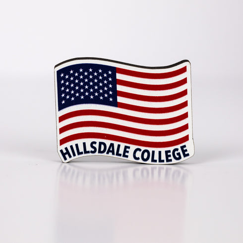 American Flag Wood Magnet