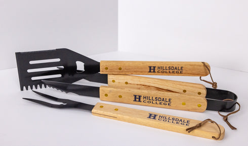 Wooden BBQ Grill Set