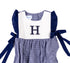 Girls Navy Gingham Bubble Onesie