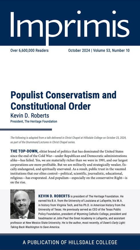 Populist Conservatism and Constitutional Order, Kevin D. Roberts
