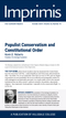 Populist Conservatism and Constitutional Order, Kevin D. Roberts
