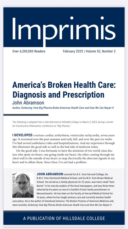 America's Broken Health Care: Diagnosis and Prescription