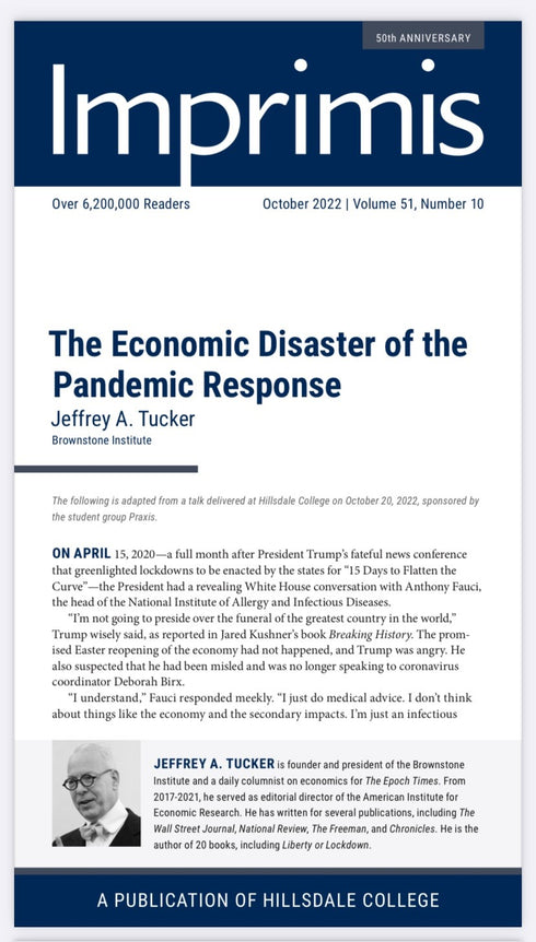 The Economic Disaster of the Pandemic Response, Jeffrey A. Tucker