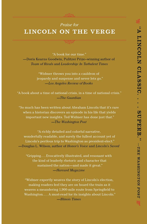 Lincoln on the Verge, Ted Widmer