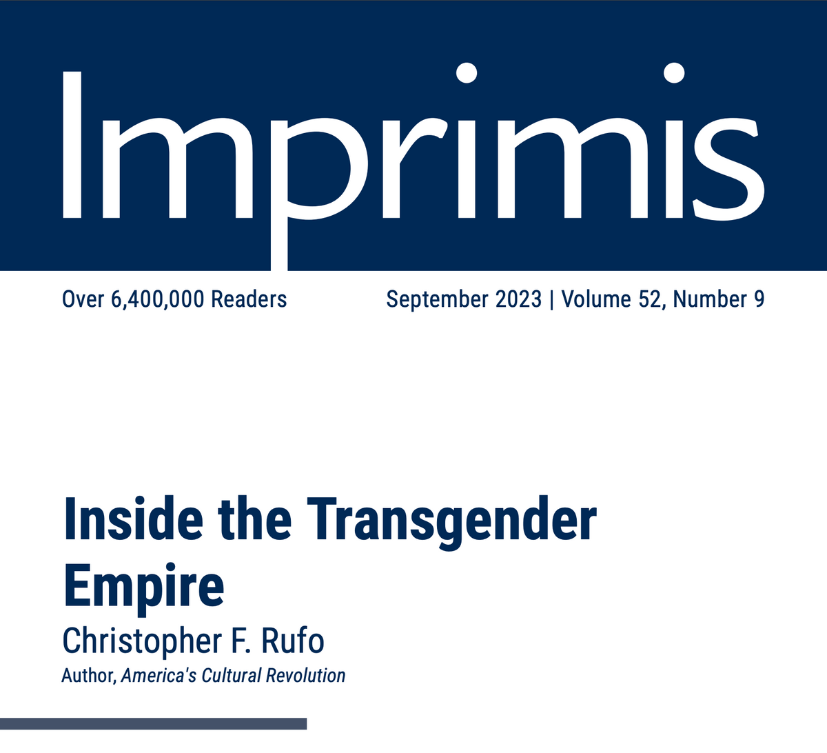 Inside the Transgender Empire, Christopher Rufo Hillsdale College